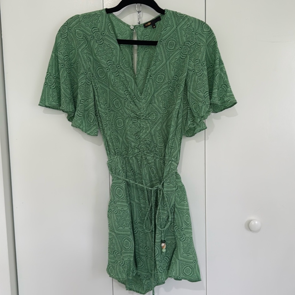MAJE ROMPER in green, size 38eu/ 6us